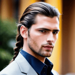 Braided Brown Hairstyle AI avatar/profile picture for men